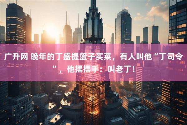 广升网 晚年的丁盛提篮子买菜，有人叫他“丁司令”，他摆摆手：叫老丁！